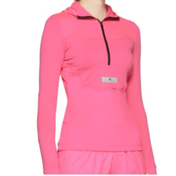 Revolve Stella McCartney Adidas small hooded run active top SP2 2288 - Picture 1 of 14